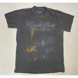 Prince Purple Rain Retro Graphic T-shirt Men Small Gray Music Short Sleeve